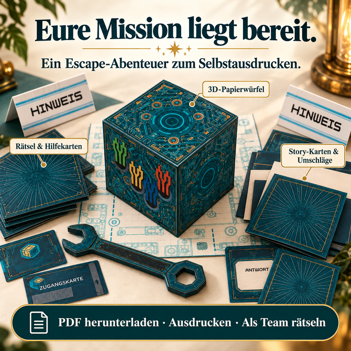Countdown Bombenentschärfung - Escape Room zum Ausdrucken