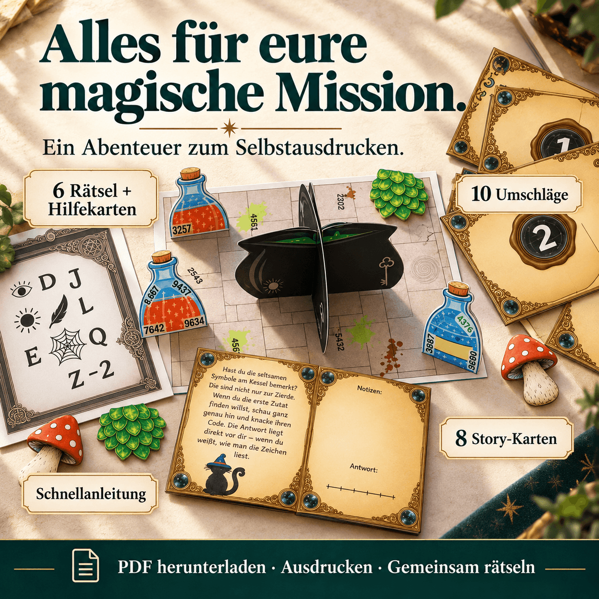 Die Zauberschule - Escape Room zum Ausdrucken