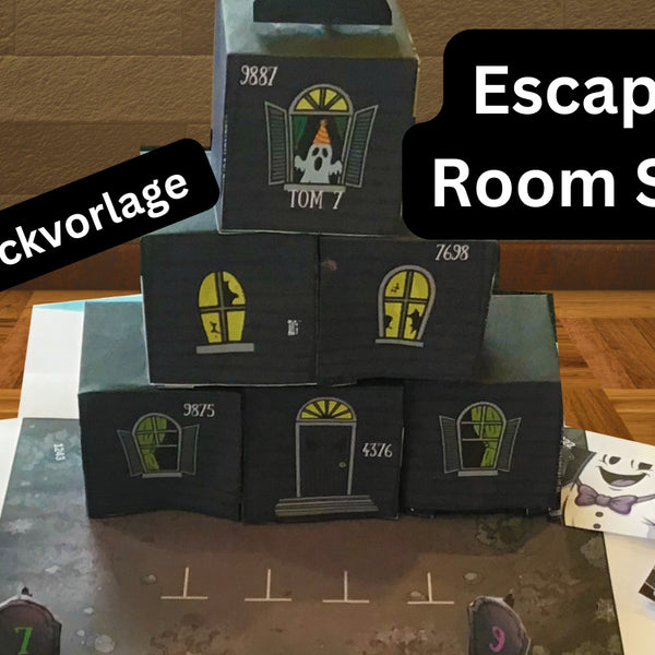 Flucht aus dem Spukhaus - Escape Room zum Ausdrucken