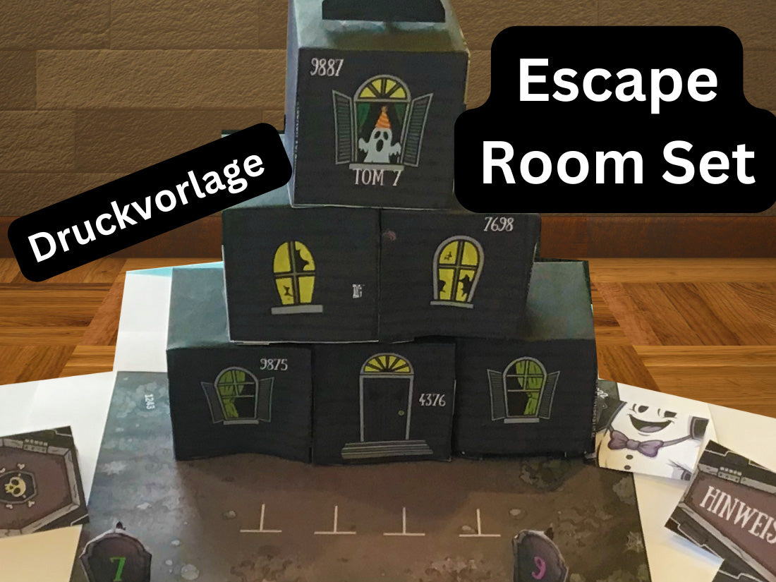 Flucht aus dem Spukhaus - Escape Room zum Ausdrucken