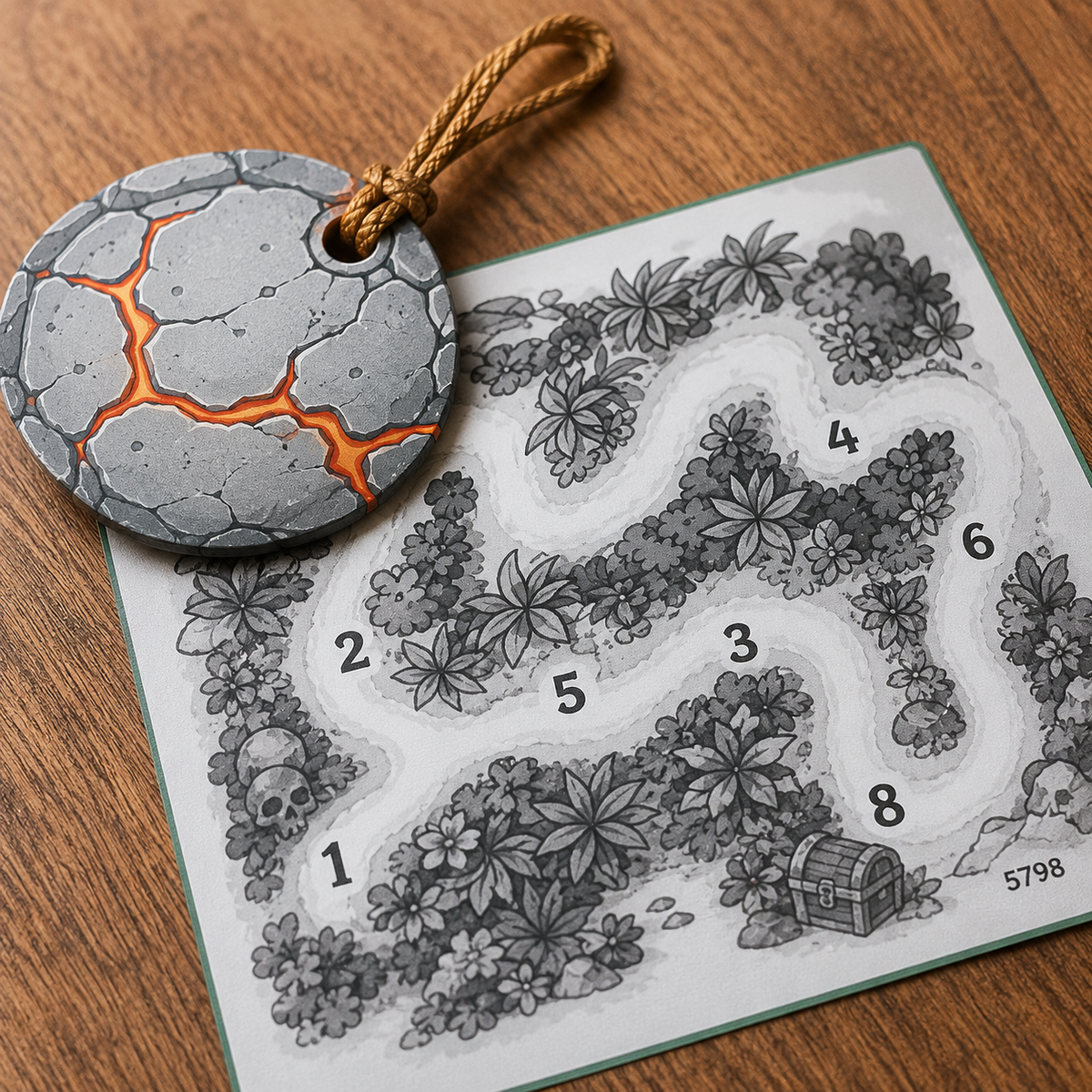 Fluch des Piratenvulkans - Escape Room zum Ausdrucken