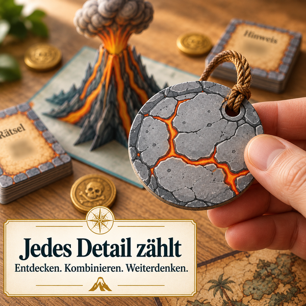 Fluch des Piratenvulkans - Escape Room zum Ausdrucken