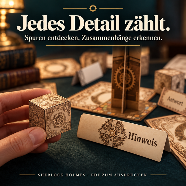 Sherlock Holmes & das geheimnissvolle Schloss - Escape Room zum Ausdrucken
