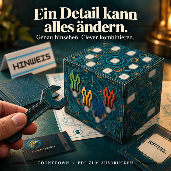Countdown Bombenentschärfung - Escape Room zum Ausdrucken