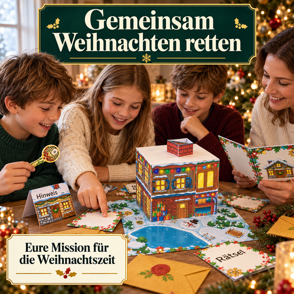 Santa Rettungsmission - Escape Room zum Ausdrucken