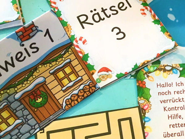 Santa Rettungsmission - Escape Room zum Ausdrucken