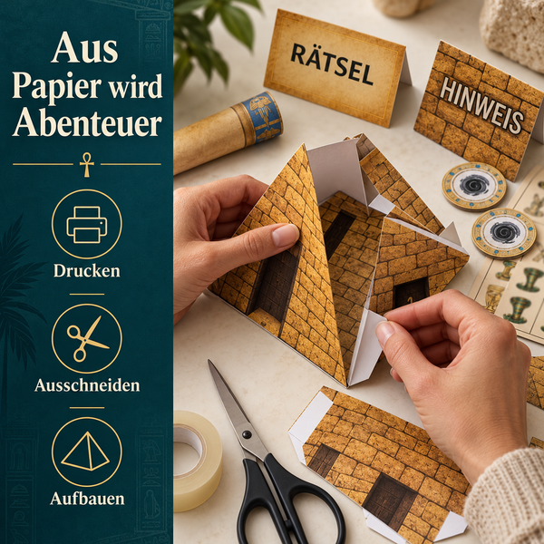 Die geheimnisvolle Pyramide - Escape Room zum Ausdrucken