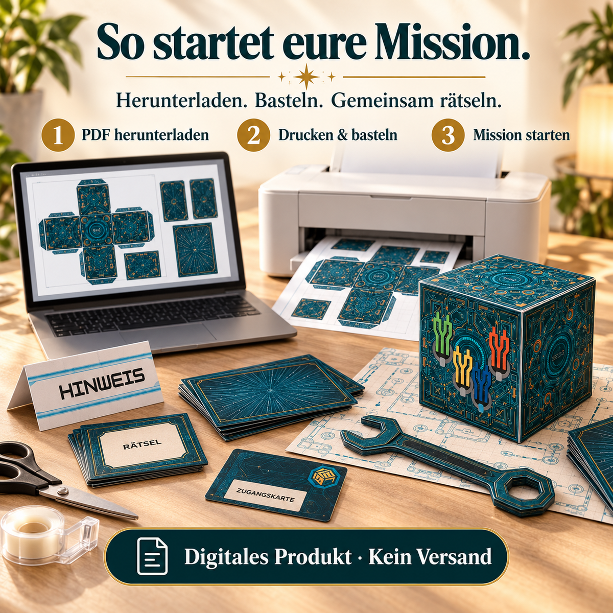 Countdown Bombenentschärfung - Escape Room zum Ausdrucken