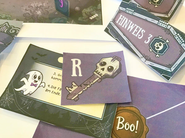 Flucht aus dem Spukhaus - Escape Room zum Ausdrucken