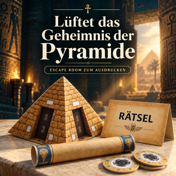 Die geheimnisvolle Pyramide - Escape Room zum Ausdrucken