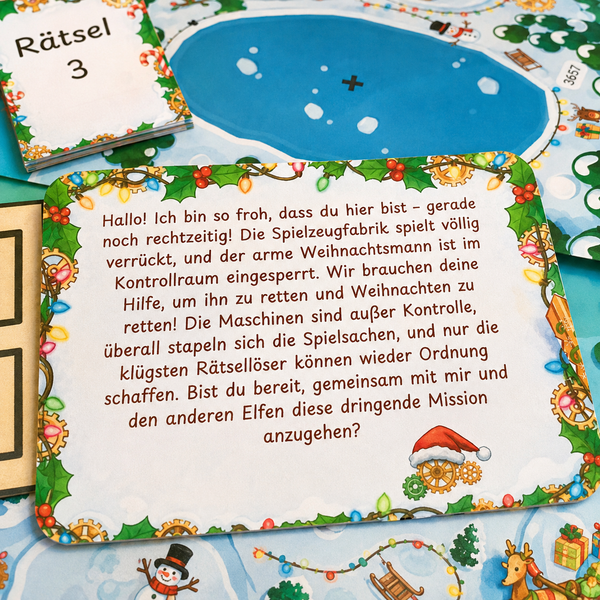 Santa Rettungsmission - Escape Room zum Ausdrucken