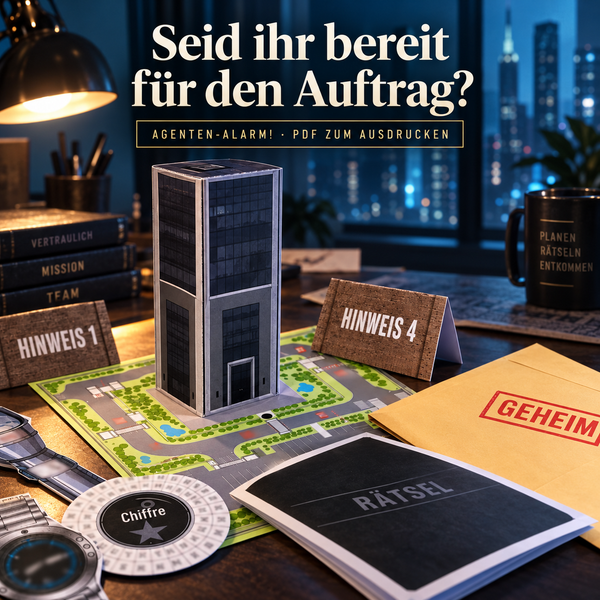 Agenten-Alarm! - Escape Room zum Ausdrucken