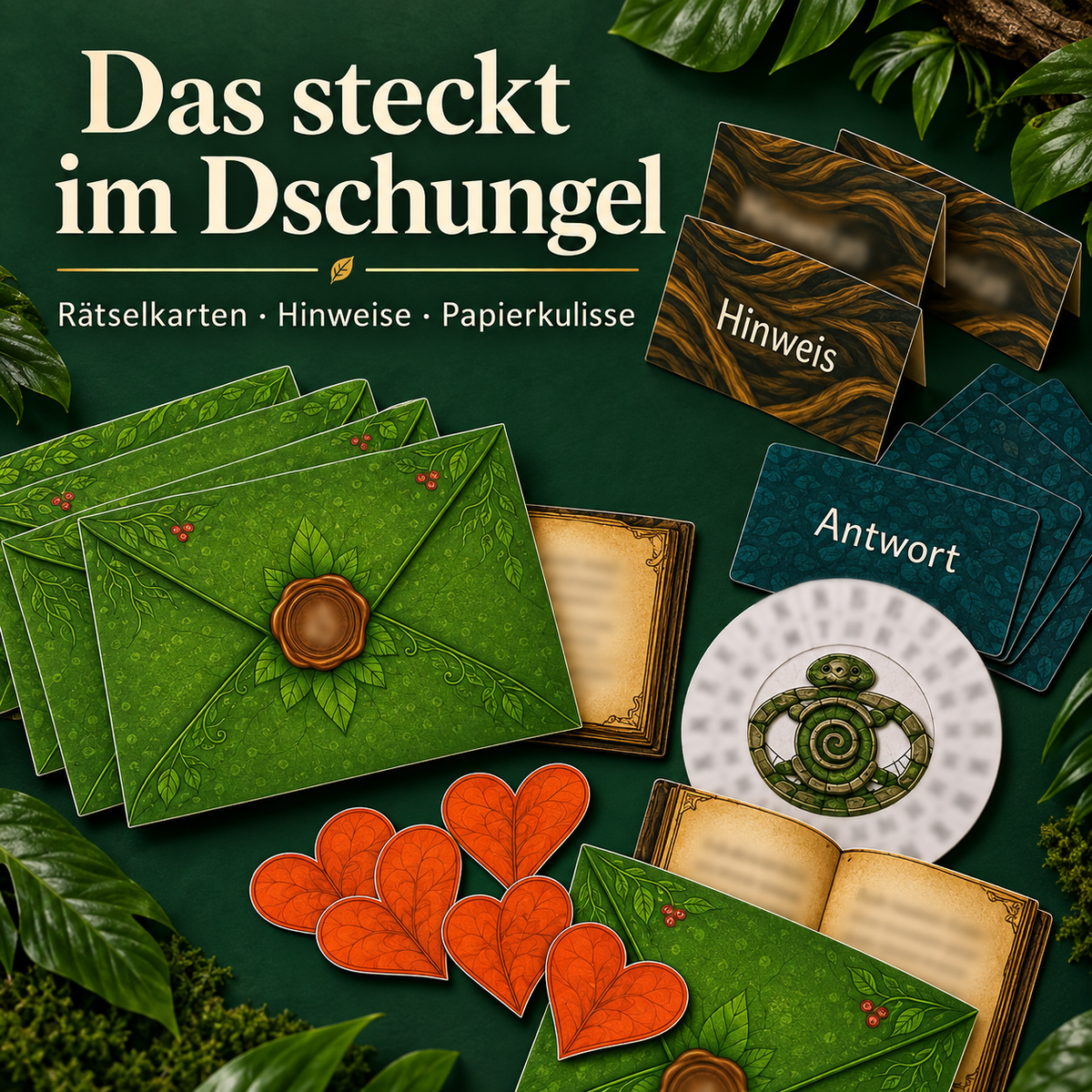 Herz des Dschungels - Escape Room zum Ausdrucken