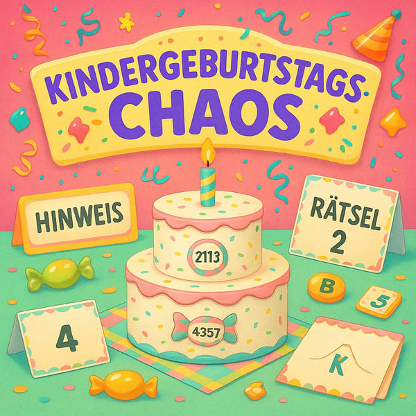 Kindergeburtstag Chaos - Escape Room zum Ausdrucken