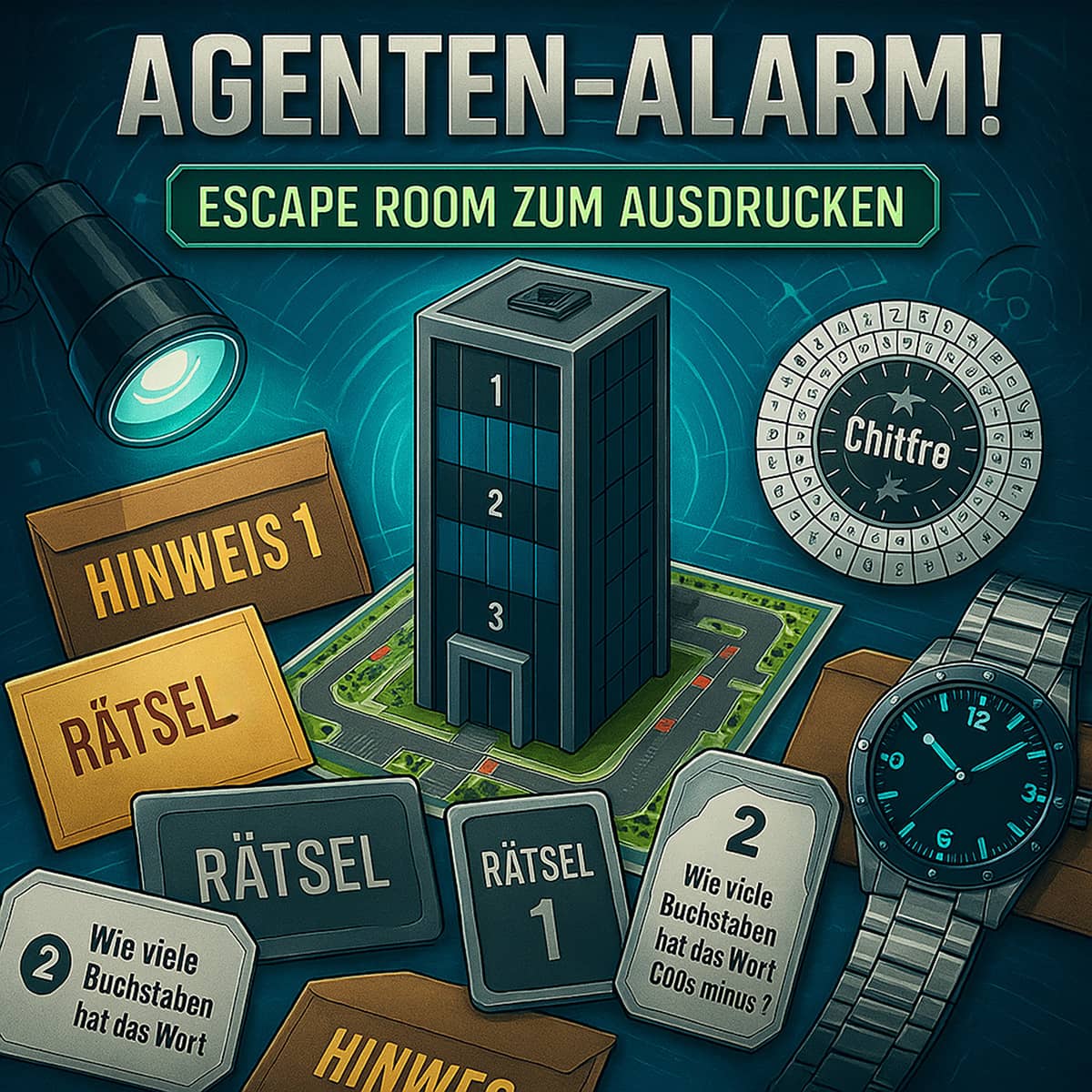 Agenten-Alarm! - Escape Room zum Ausdrucken
