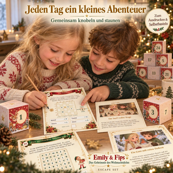 Adventskalender 3D - zum Ausdrucken